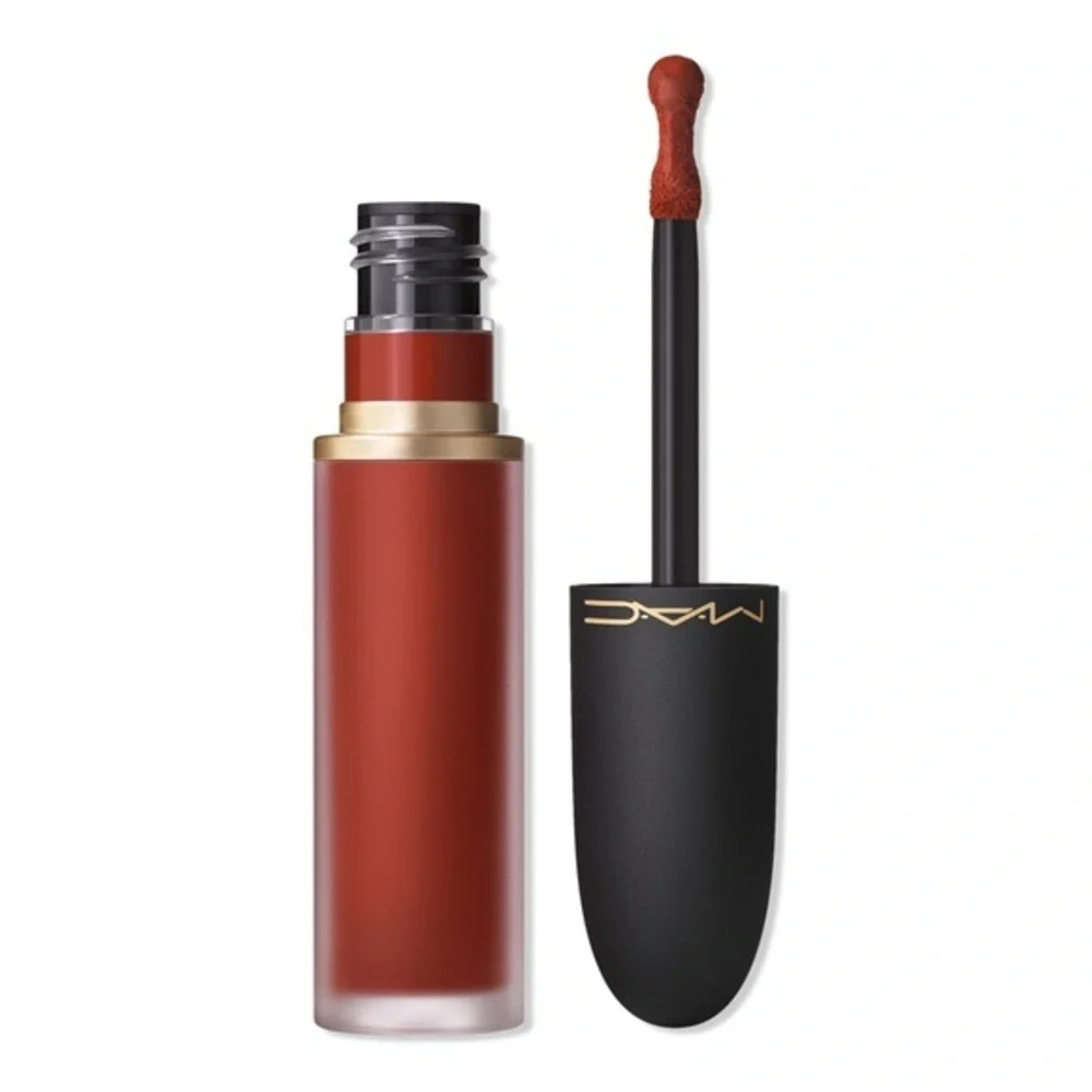MAC Powder Kiss Liquid Lipcolour – Marrakesh-Mere 👄 🤎✨ Soft Matte Blurred Lip